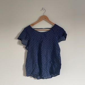 🔵Patterned Flowy Blouse